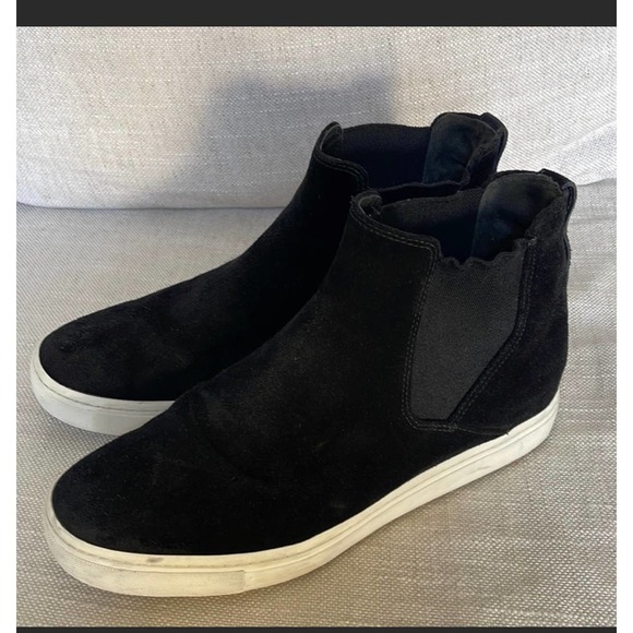 Vince Newlyn Black Suede High Top‎ Sneaker Boots - Picture 2 of 10